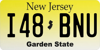 NJ license plate I48BNU