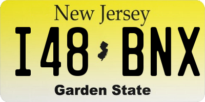 NJ license plate I48BNX