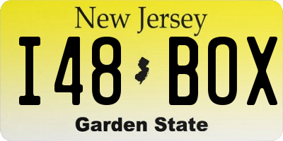 NJ license plate I48BOX