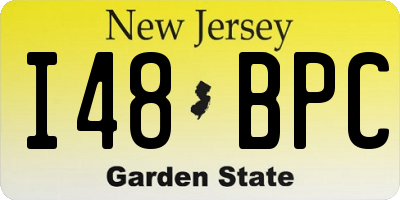 NJ license plate I48BPC