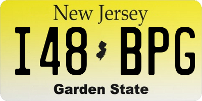 NJ license plate I48BPG