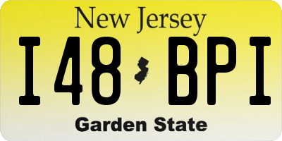 NJ license plate I48BPI