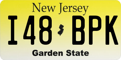 NJ license plate I48BPK