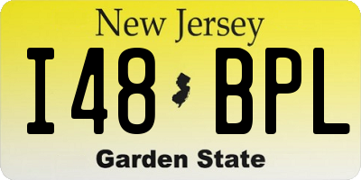 NJ license plate I48BPL