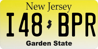 NJ license plate I48BPR
