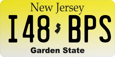 NJ license plate I48BPS