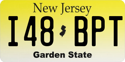 NJ license plate I48BPT