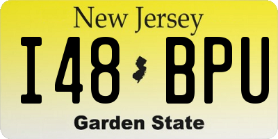 NJ license plate I48BPU