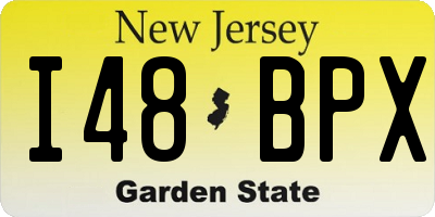 NJ license plate I48BPX