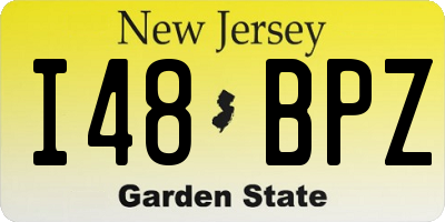NJ license plate I48BPZ