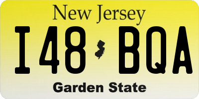 NJ license plate I48BQA