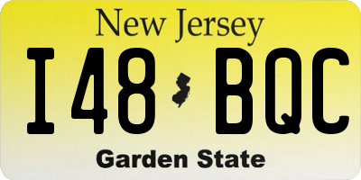 NJ license plate I48BQC