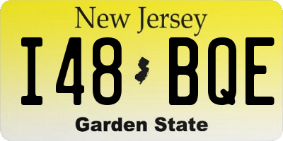 NJ license plate I48BQE