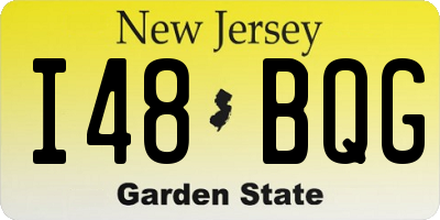 NJ license plate I48BQG
