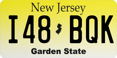 NJ license plate I48BQK