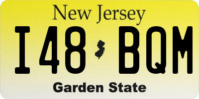 NJ license plate I48BQM