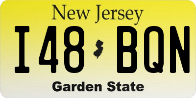 NJ license plate I48BQN