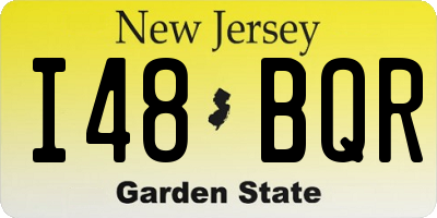NJ license plate I48BQR