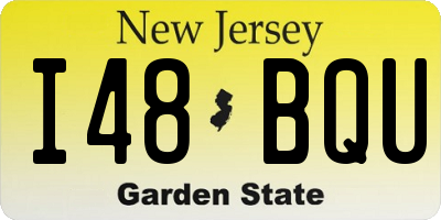 NJ license plate I48BQU