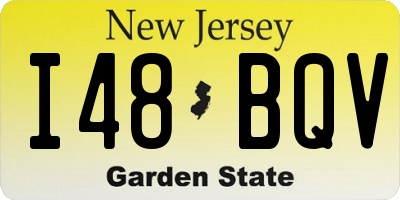NJ license plate I48BQV