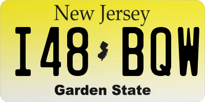 NJ license plate I48BQW