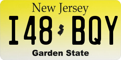 NJ license plate I48BQY