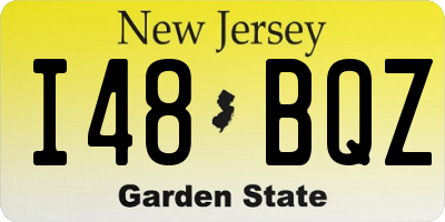 NJ license plate I48BQZ