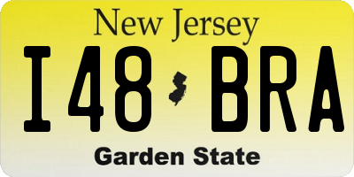 NJ license plate I48BRA