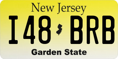 NJ license plate I48BRB