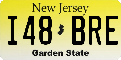NJ license plate I48BRE