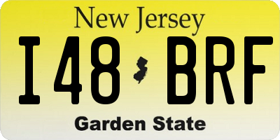 NJ license plate I48BRF