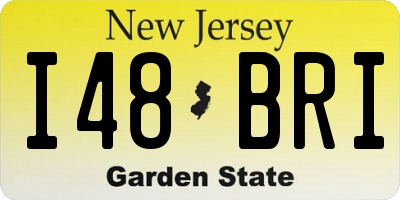 NJ license plate I48BRI