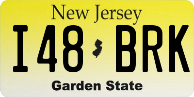 NJ license plate I48BRK