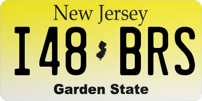 NJ license plate I48BRS