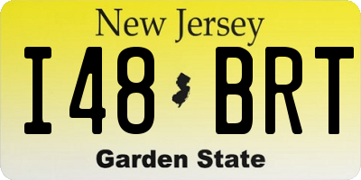 NJ license plate I48BRT