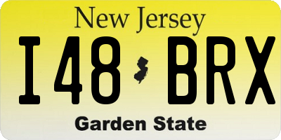 NJ license plate I48BRX