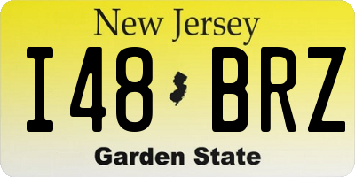 NJ license plate I48BRZ