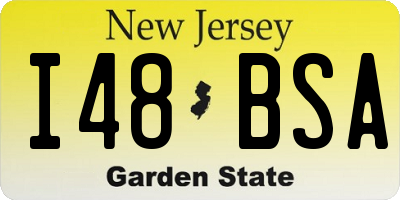 NJ license plate I48BSA