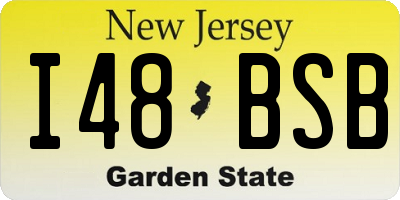 NJ license plate I48BSB