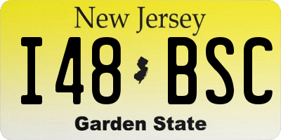 NJ license plate I48BSC