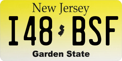 NJ license plate I48BSF