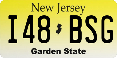 NJ license plate I48BSG
