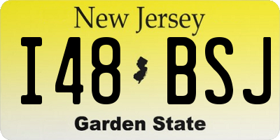 NJ license plate I48BSJ