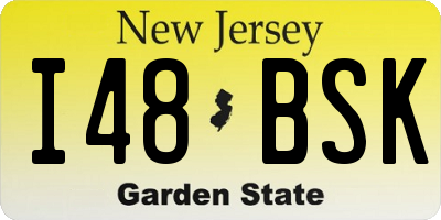 NJ license plate I48BSK