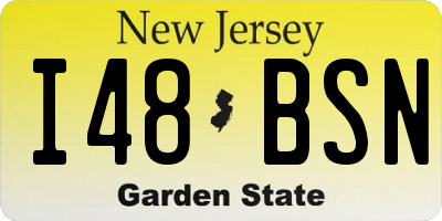 NJ license plate I48BSN
