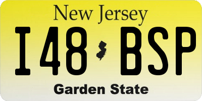 NJ license plate I48BSP