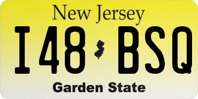 NJ license plate I48BSQ