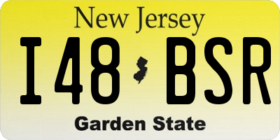 NJ license plate I48BSR
