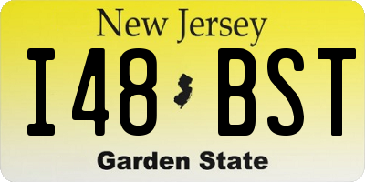 NJ license plate I48BST