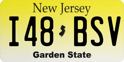 NJ license plate I48BSV